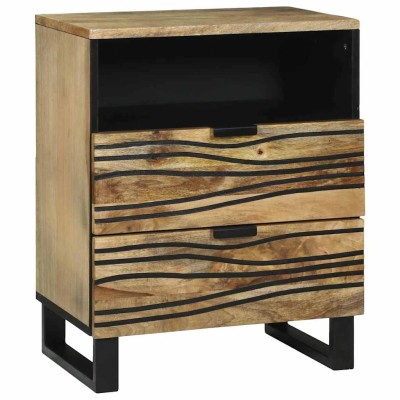 Armario de Noche Marrón 50 x 33 x 60 cm madera maciza de mango