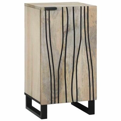 Vitrina Blanco 40 x 33 x 75 cm madera maciza de mango