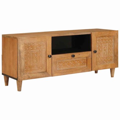 Gabinete de TV con cajón Marrón claro 105 x 33 x 46 cm