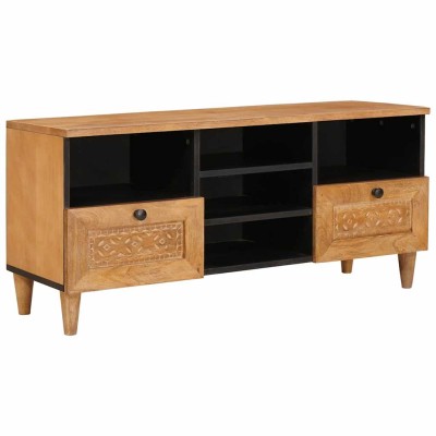 Gabinete de TV con cajón Marrón claro 100 x 33 x 46 cm