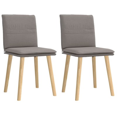 Sillas de comedor 2 unidades tela gris taupé