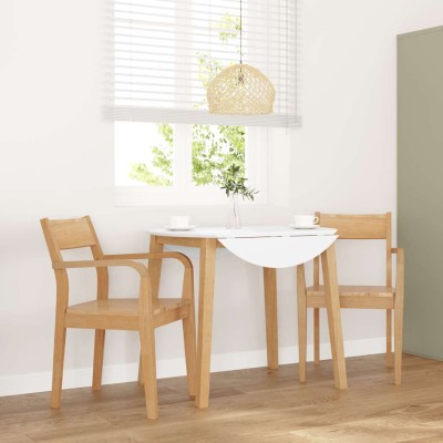 Sillas de comedor   2 uds madera maciza natural caucho