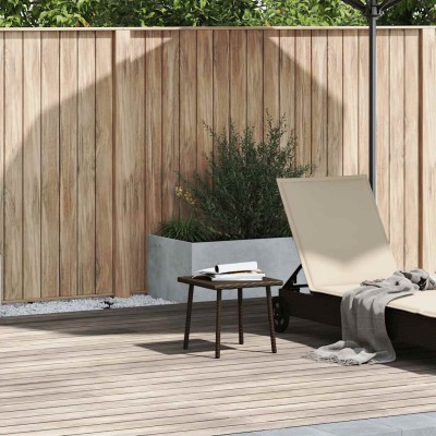 Mesa centro jardín rectangular marrón 40x40x37 cm