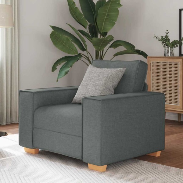 Sillón sofá   de tela gris oscuro de 60 cm