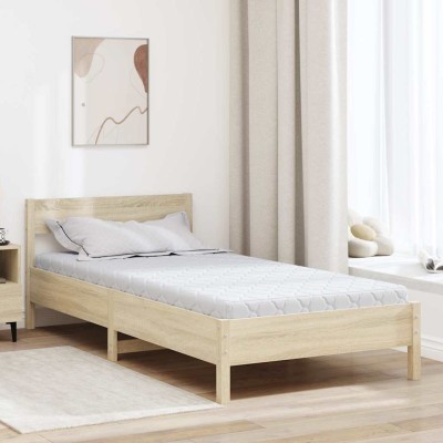 Colchón con Capa de Coco Blanco 200 x 120 cm Espuma PU