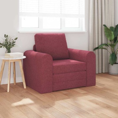 Sofá cama Rojo vino tinto 98 x 71 x 83 cm tela