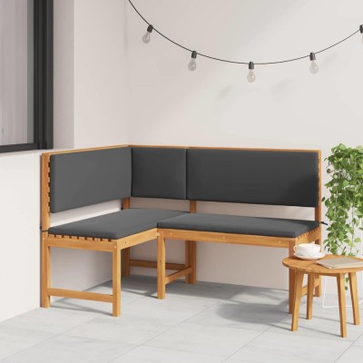 Banco Esquinero de Jardín Marrón 140 x 100 x 91cm