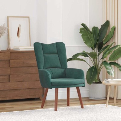 Silla Relax Verde oscuro 63 x 67 x 94 cm Terciopelo