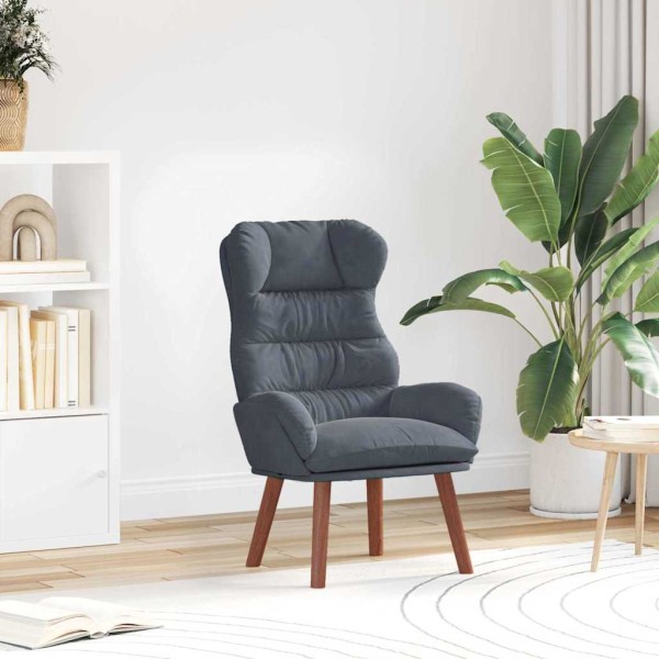 Silla Relax Gris oscuro 69 x 74 x 93 cm Terciopelo