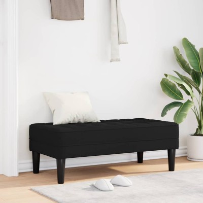 Banco Negro 113 x 57 x 39 cm tela