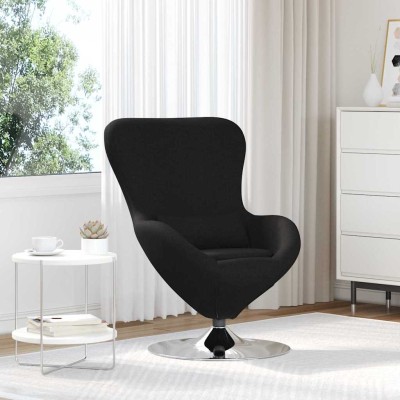 Sillón huevo Negro tela