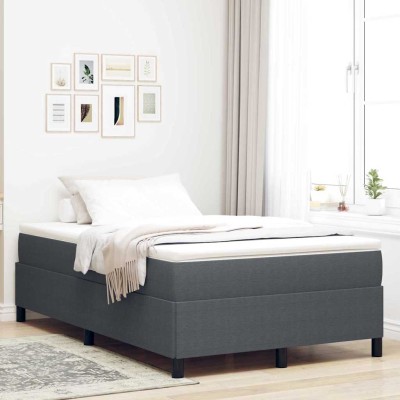 Estructura de cama Gris oscuro 120 x 200 cm Telas de pana
