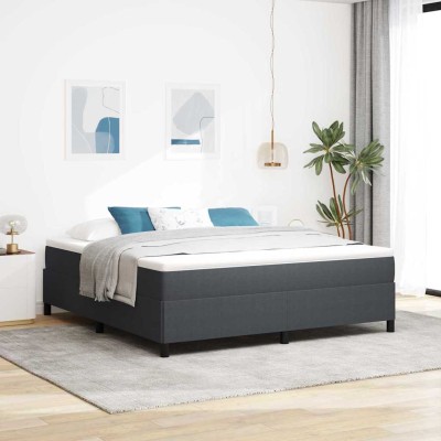 Estructura de cama Gris oscuro 180 x 200 cm Telas de pana