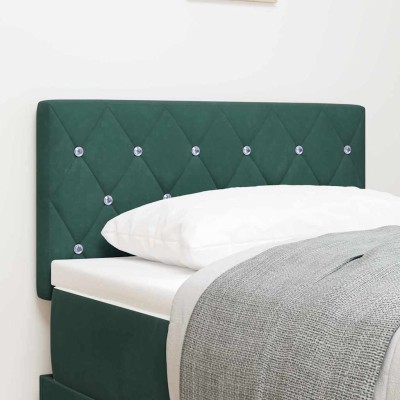 Cabecero de Terciopelo Argyle Verde oscuro 80 cm Terciopelo