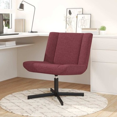 Silla giratoria Rojo vino tinto 63 x 75 x 76 cm tela