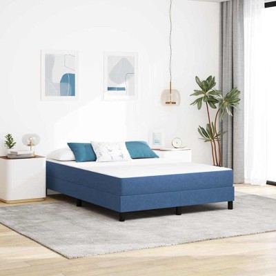 Colchón de Cama con colchón Azul 140 x 200 cm tela