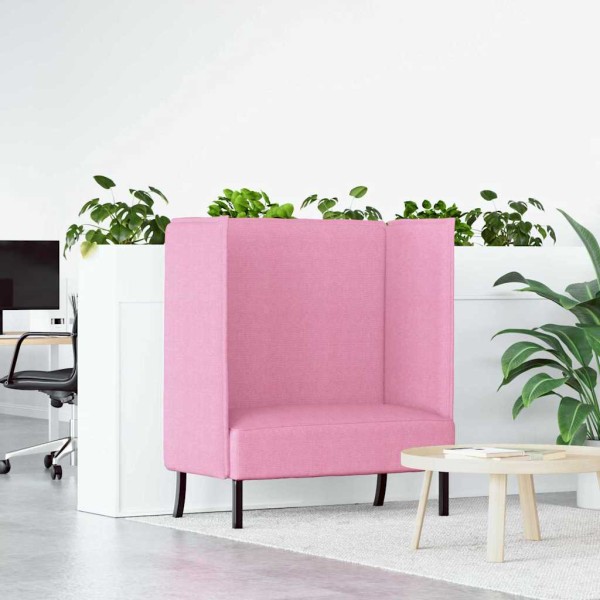 Sofa de Espalda Alta Rosa 109 x 56 x 121 cm tela