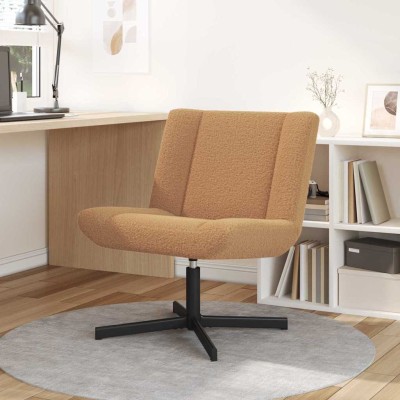 Silla giratoria Beige 63 x 75 x 76 cm tela