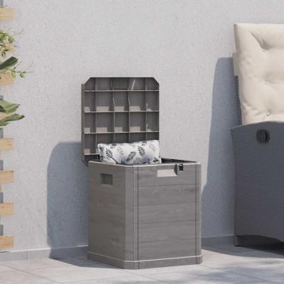 Caja de almacenamiento de jardín 90 L marrón