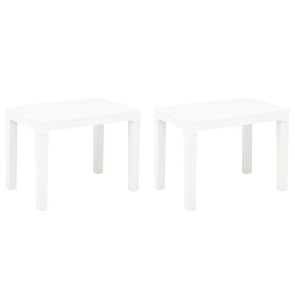 Bancos de jardín 2 unidades plástico blanco