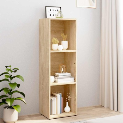 Estantería libros/mueble TV contrachapada roble 36x30x114 cm