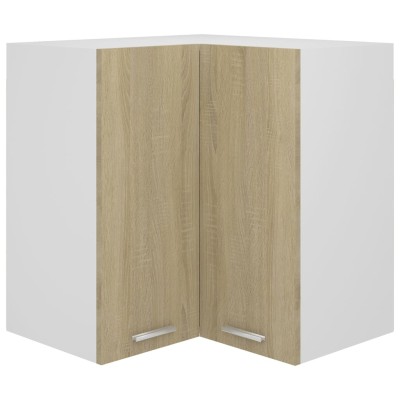 Armario esquinero colgante "Lyon" roble Sonoma 57x57x60 cm madera de ingeniería