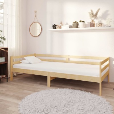 Sofá cama sin colchón madera maciza de pino 90x200 cm